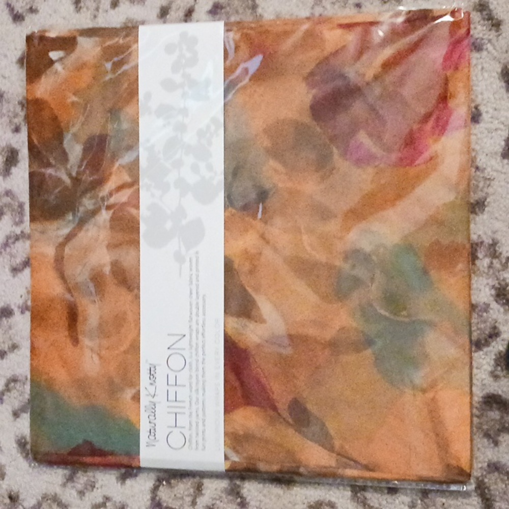 NATURALLY KNOTTY LUXURIOUS CHIFFON FLORAL PRINT SCARF/ WRAP